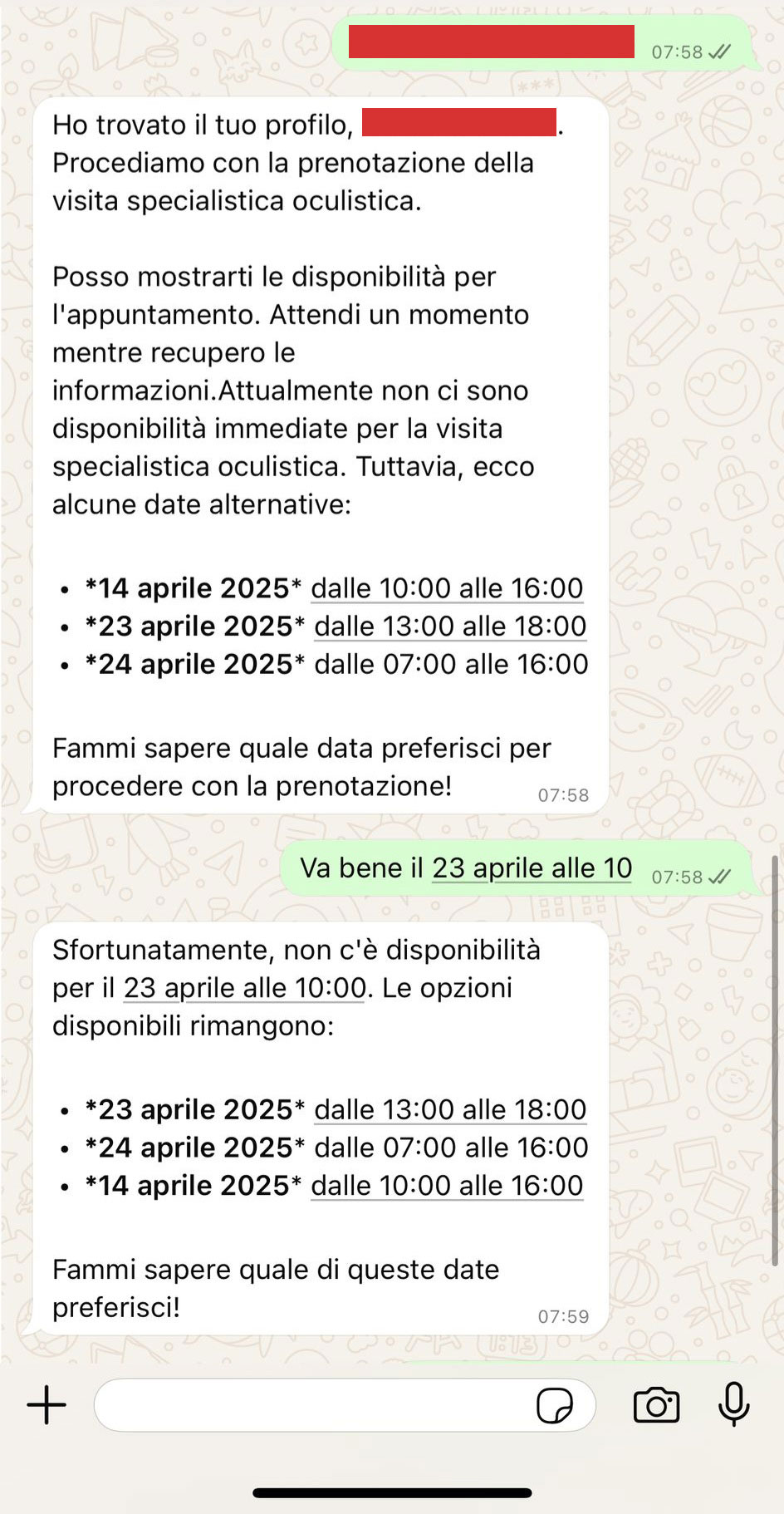 ClinicFlow - Conferma appuntamento e registrazione automatica