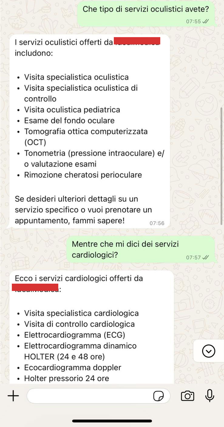 ClinicFlow - Scelta della prestazione e verifica disponibilita